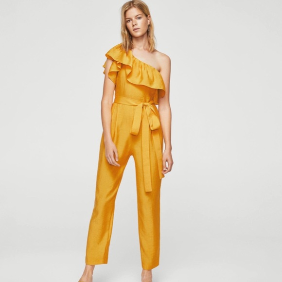 mango yellow jumpsuit